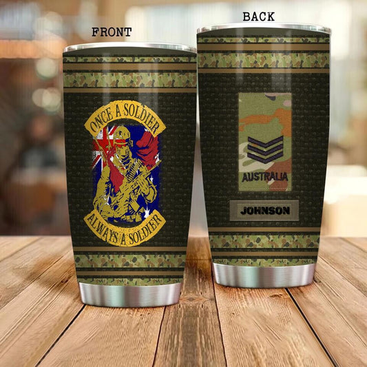 Personalized Australian Veteran/ Soldier Camo Tumbler All Over Printed 0901230001