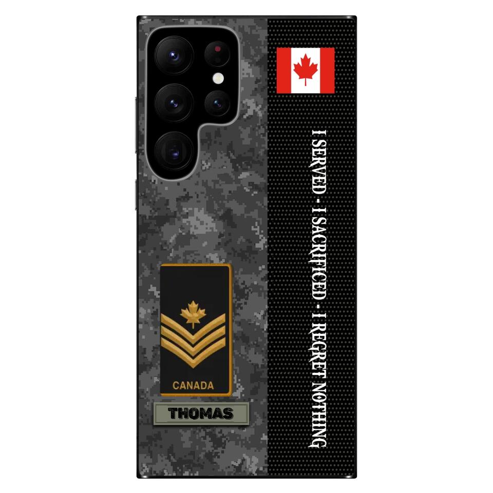 Personalized Canadian Soldier/Veterans Phone Case Printed - 0601230005
