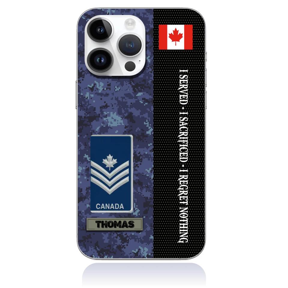 Personalized Canadian Soldier/Veterans Phone Case Printed - 0601230005