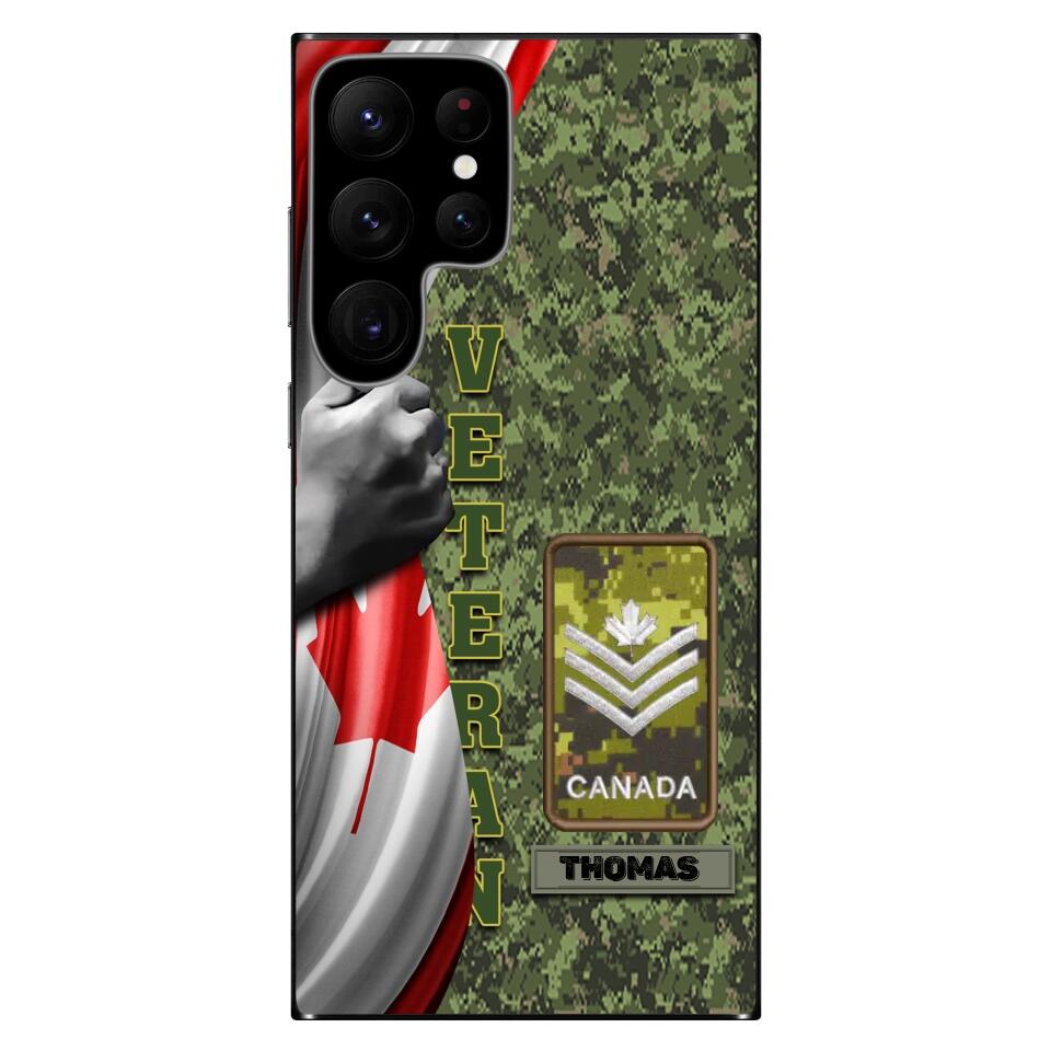 Personalized Canadian Soldier/Veterans Phone Case Printed - 0601230006