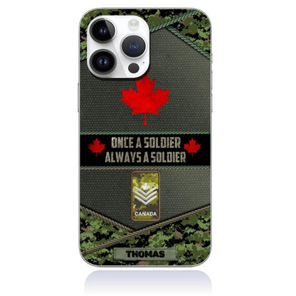 Personalized Canadian Soldier/Veterans Phone Case Printed - 0601230009
