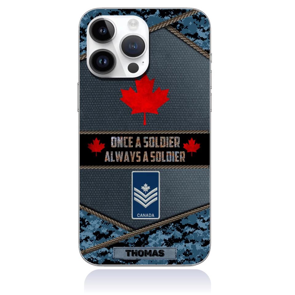 Personalized Canadian Soldier/Veterans Phone Case Printed - 0601230009