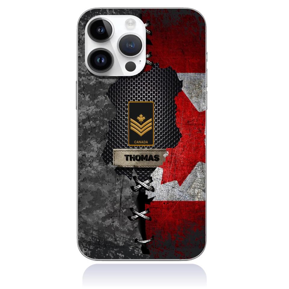 Personalized Canadian Soldier/Veterans Phone Case Printed - 2001230003