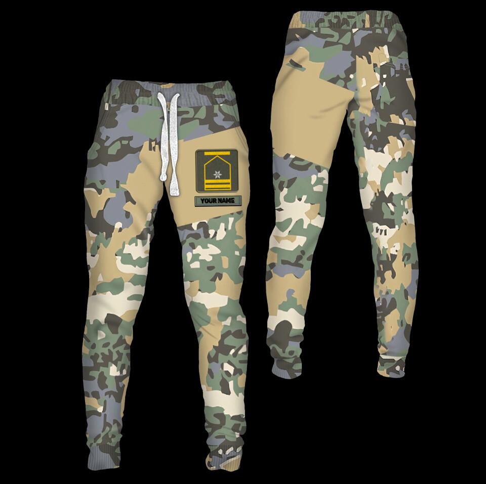 Personalized Austria Soldier/ Veteran Camo With Name And Rank Sweatpants 3D Printed - 1811230001