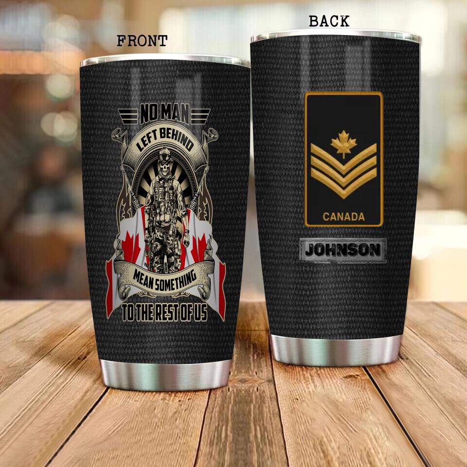 Personalized Canadian Veteran/ Soldier Camo Tumbler All Over Printed - 2212220005