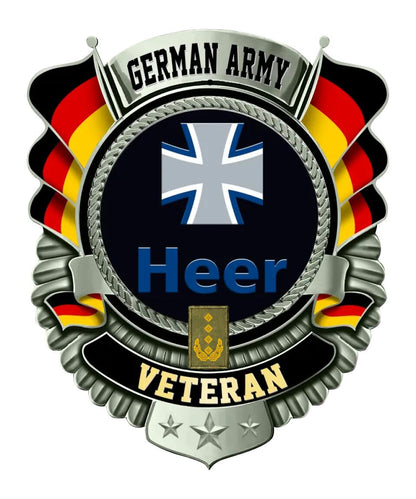 Personalized Rank German Soldier/Veterans Camo Cut Metal Sign - 0102240001