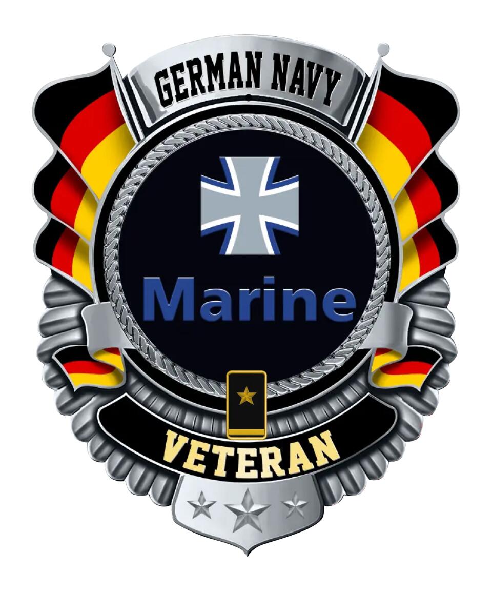 Personalized Rank German Soldier/Veterans Camo Cut Metal Sign - 0102240001