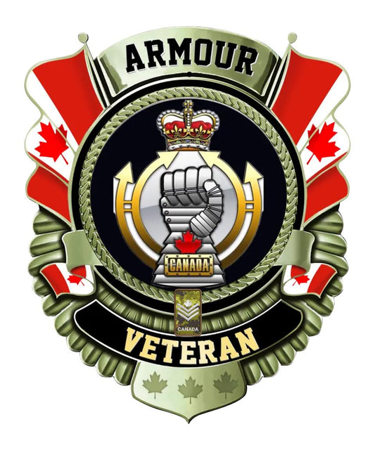 Personalized Rank Canadian Armour Soldier/Veterans Camo Cut Metal Sign - 2102230001