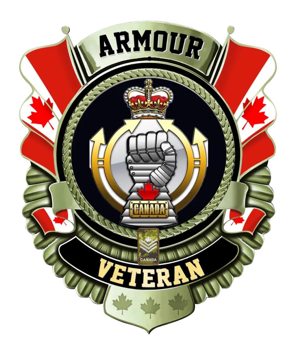 Personalized Rank Canadian Armour Soldier/Veterans Camo Cut Metal Sign - 0102240007