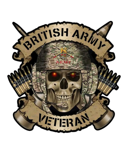 United Kingdom Soldier/Veterans Camo Cut Metal Sign - 0102240005