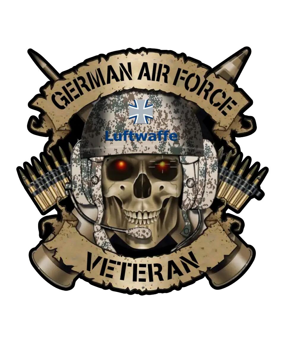 German Soldier/Veterans Camo Cut Metal Sign - 0102240007