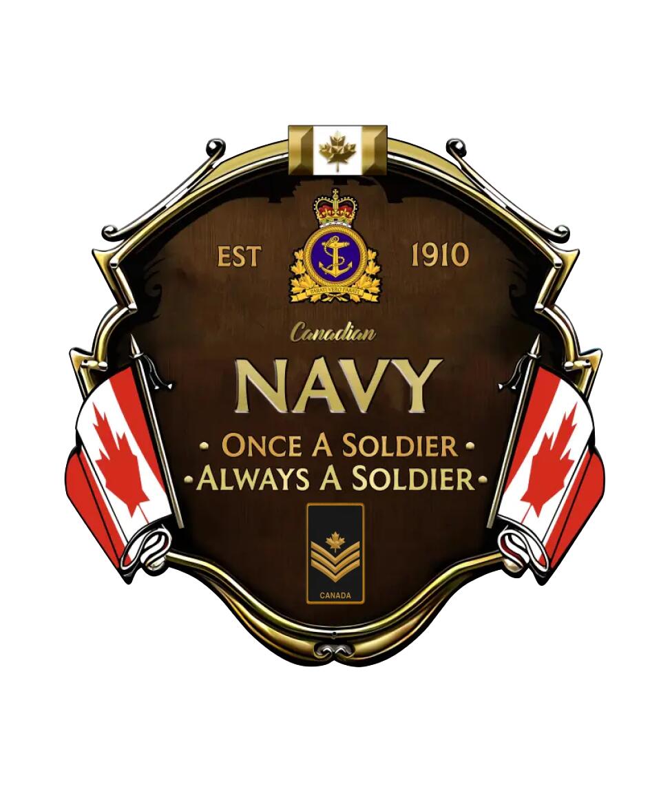 Personalized Rank Canadian Soldier/Veterans Camo Cut Metal Sign - 0102240012