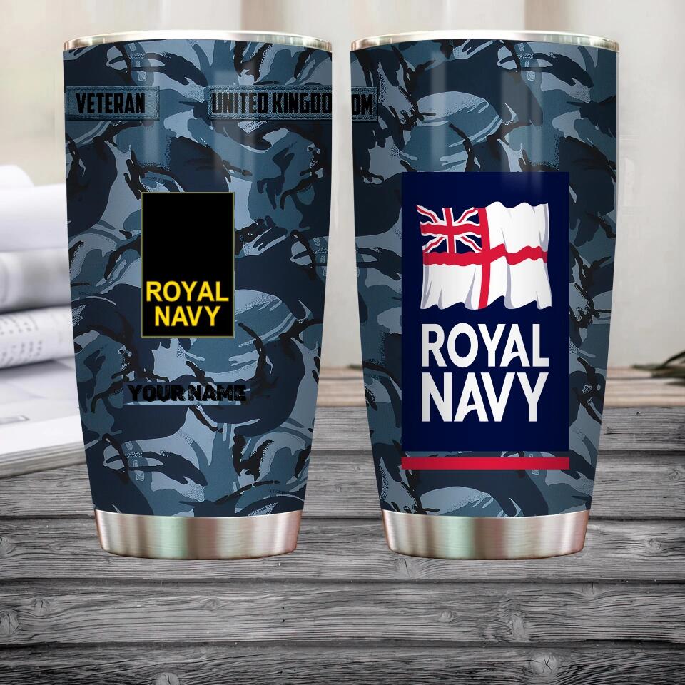 Verre à vin personnalisé avec motif camouflage pour vétéran/soldat du Royaume-Uni, avec rang et nom, imprimé sur toute la surface 0202240001