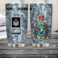Verre à vin personnalisé avec motif camouflage pour vétéran/soldat du Royaume-Uni, avec rang et nom, imprimé sur toute la surface 0202240001