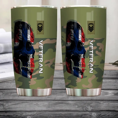 Personalized Norway Veteran/Soldier With Rank And Name Camo Tumbler All Over Printed - 1804230005
