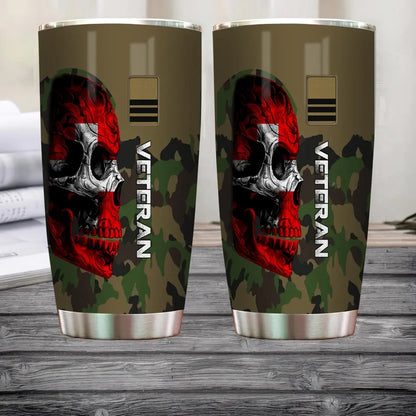 Personalized Swiss Veteran/Soldier With Rank And Name Camo Tumbler All Over Printed - 1804230005