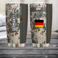 Personalized German Veteran/ Soldier With Rank And Name Camo Tumbler All Over Printed - 1681776002