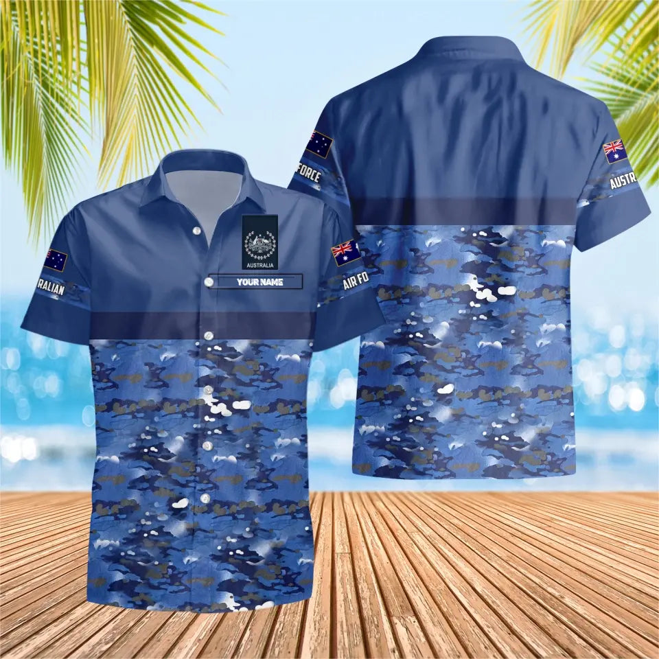 Personalized Australian Solider/ Veteran Camo With Name And Rank Hawaii Shirt 3D Printed - 0604230010