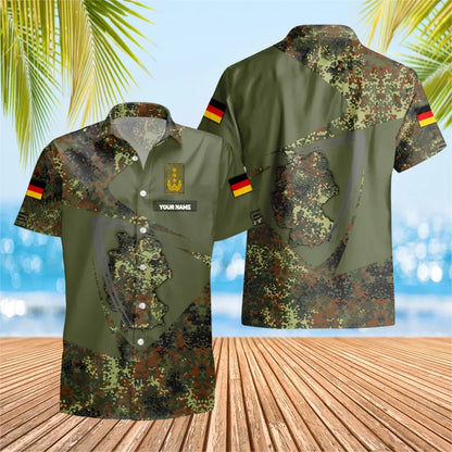 Personalized German Solider/ Veteran Camo With Name And Rank Hawaii Shirt 3D Printed - 1680739203