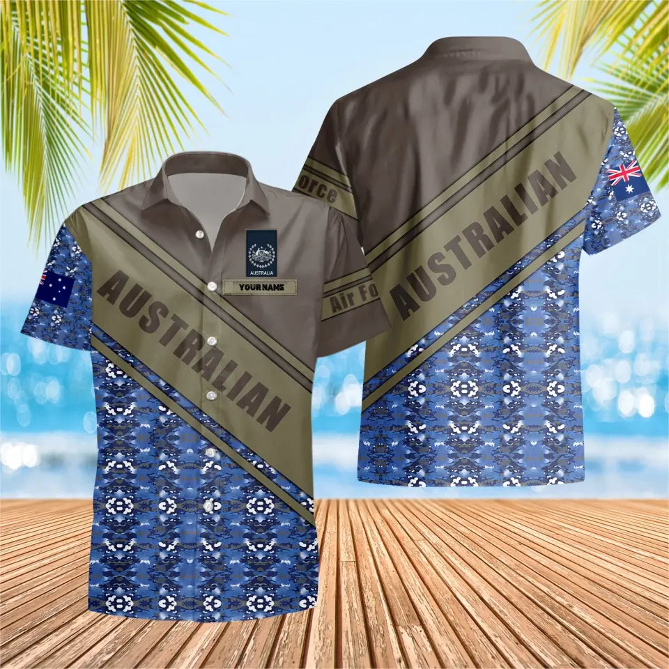 Personalized Australian Solider/ Veteran Camo With Name And Rank Hawaii Shirt 3D Printed - 3004230001