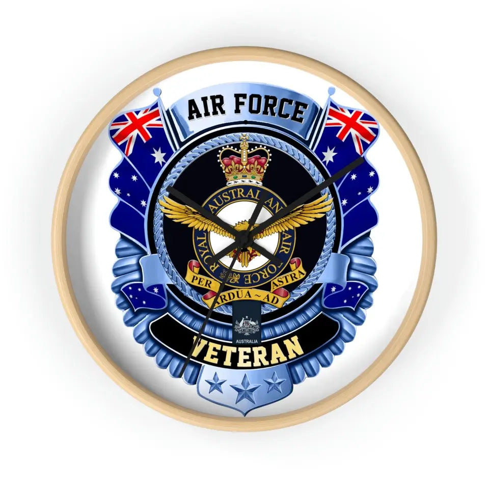 Personalized Rank Australian Soldier/Veterans Camo Wooden Clock - 0102240008