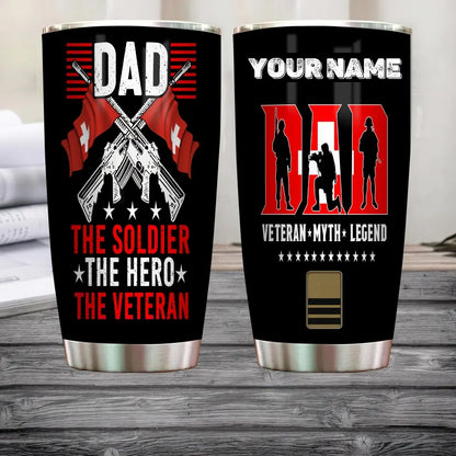 Personalized Swiss Veteran/Soldier With Rank And Name Camo Tumbler All Over Printed - 1804230008