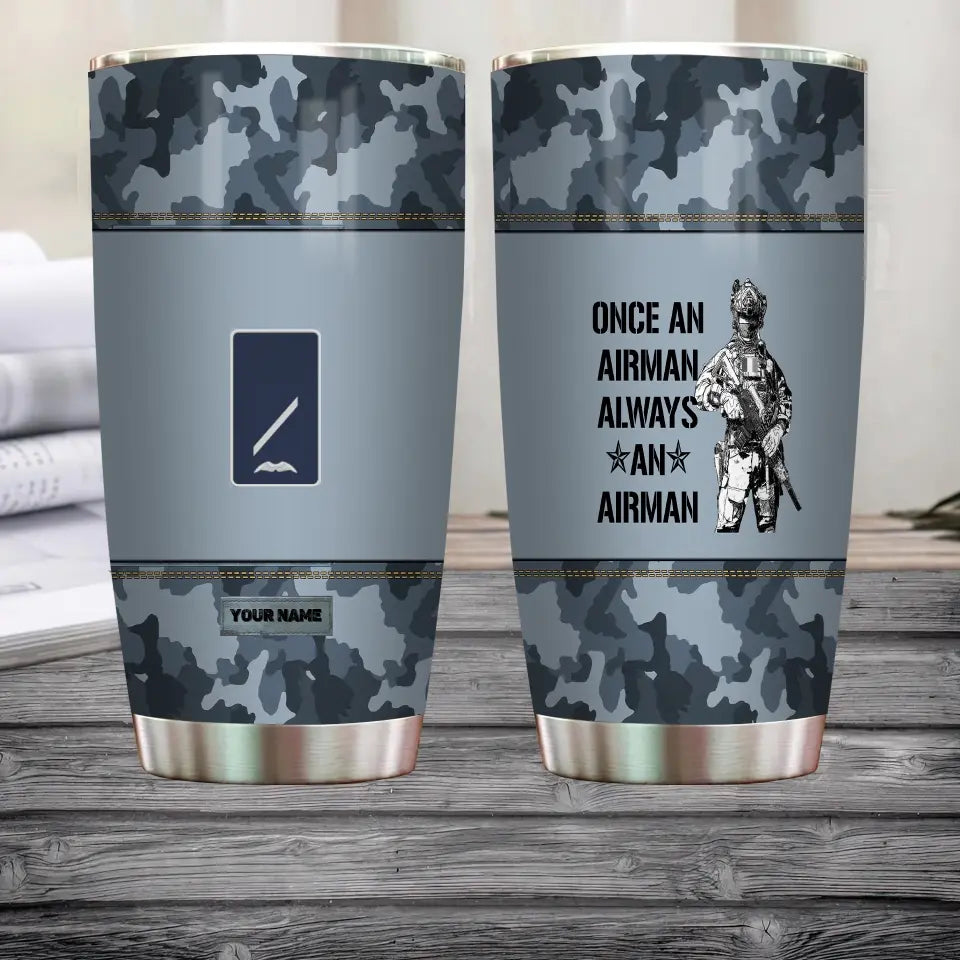 Personalized Irish Veteran/Soldier With Rank And Name Camo Tumbler All Over Printed - 1683504003