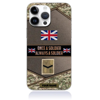 Personalized United Kingdom Soldier/Veterans Phone Case Printed - 2705230003- D04