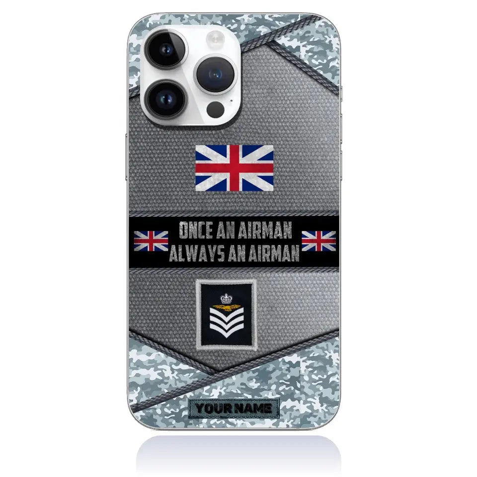 Personalized United Kingdom Soldier/Veterans Phone Case Printed - 2705230003- D04