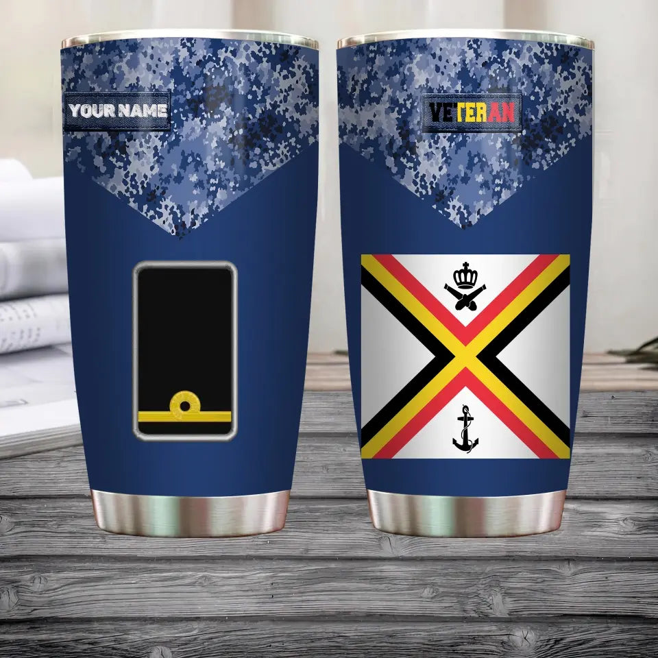 Personalized  Belgium Veteran/ Soldier With Rank And Name Camo Tumbler All Over Printed - 2905230003 - D04