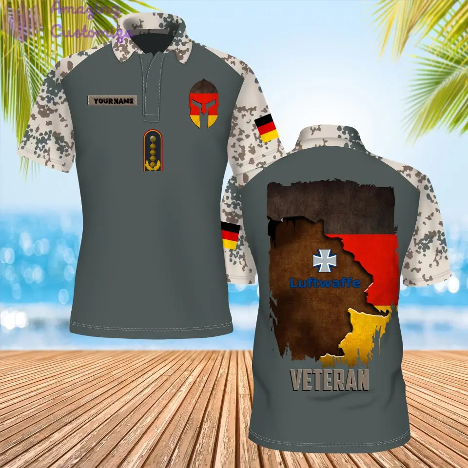 Personalized German Soldier/ Veteran Camo With Name And Rank POLO 3D Printed - 0206230002