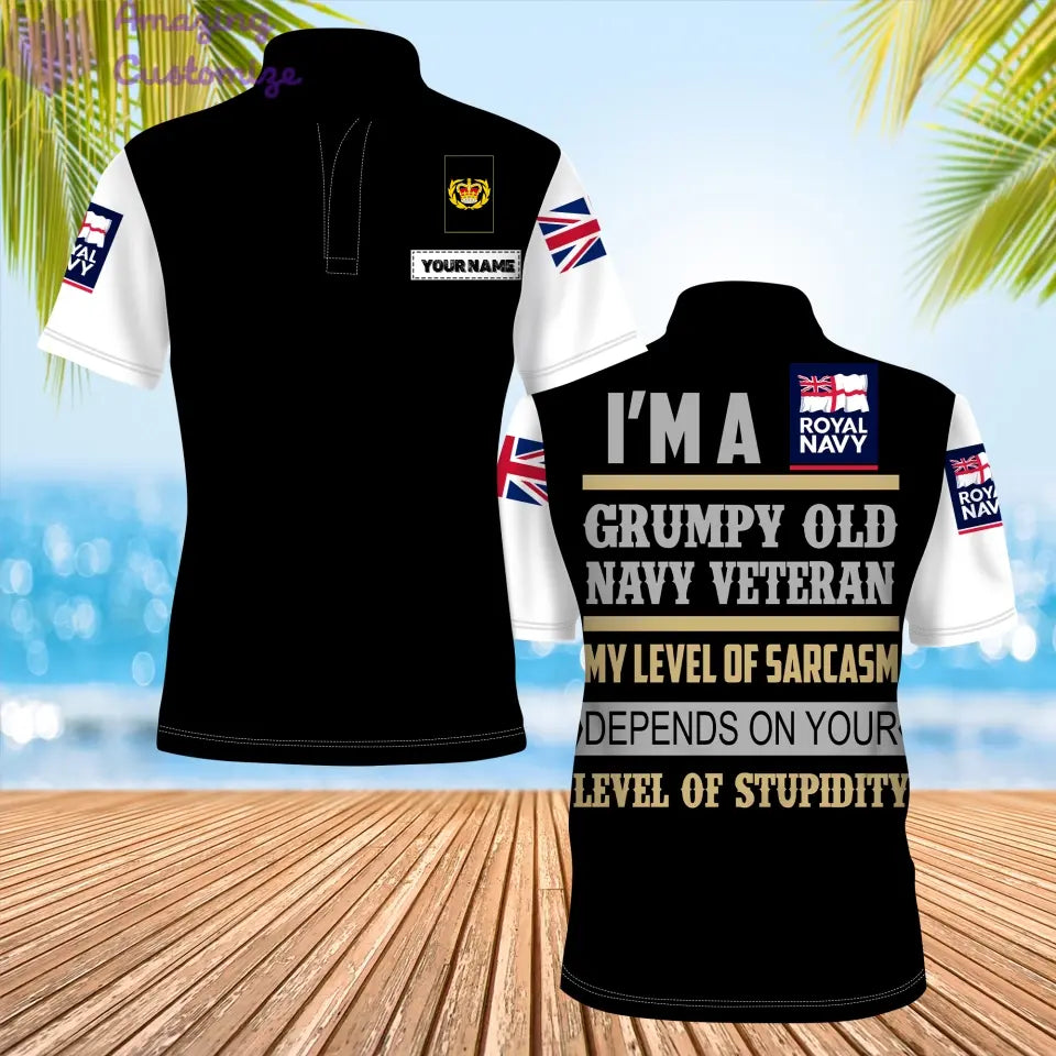 Personalized United Kingdom Soldier/ Veteran Camo With Name And Rank POLO 3D Printed - 17172864
