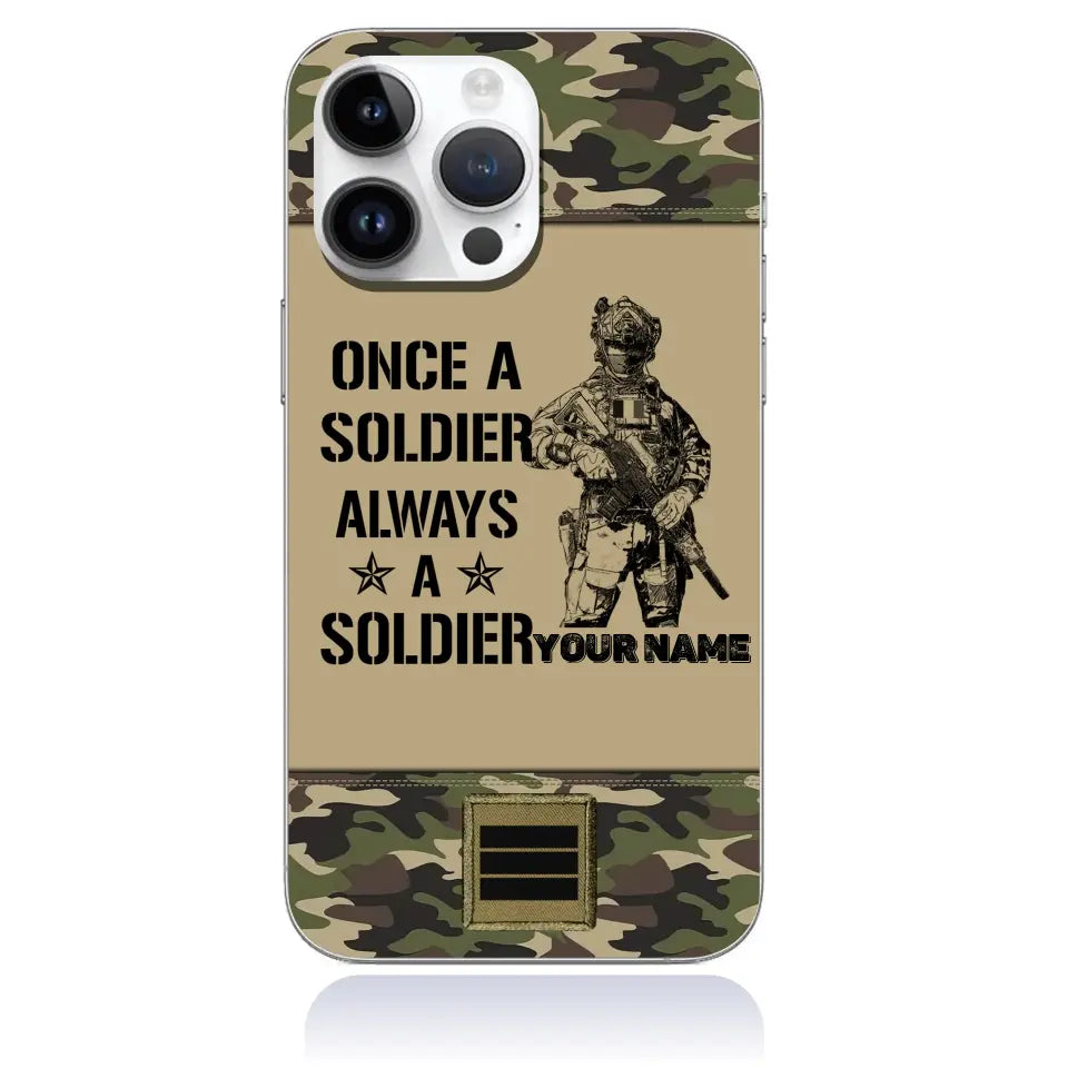 Personalized France Soldier/Veterans Phone Case Printed - 0206230001-D04