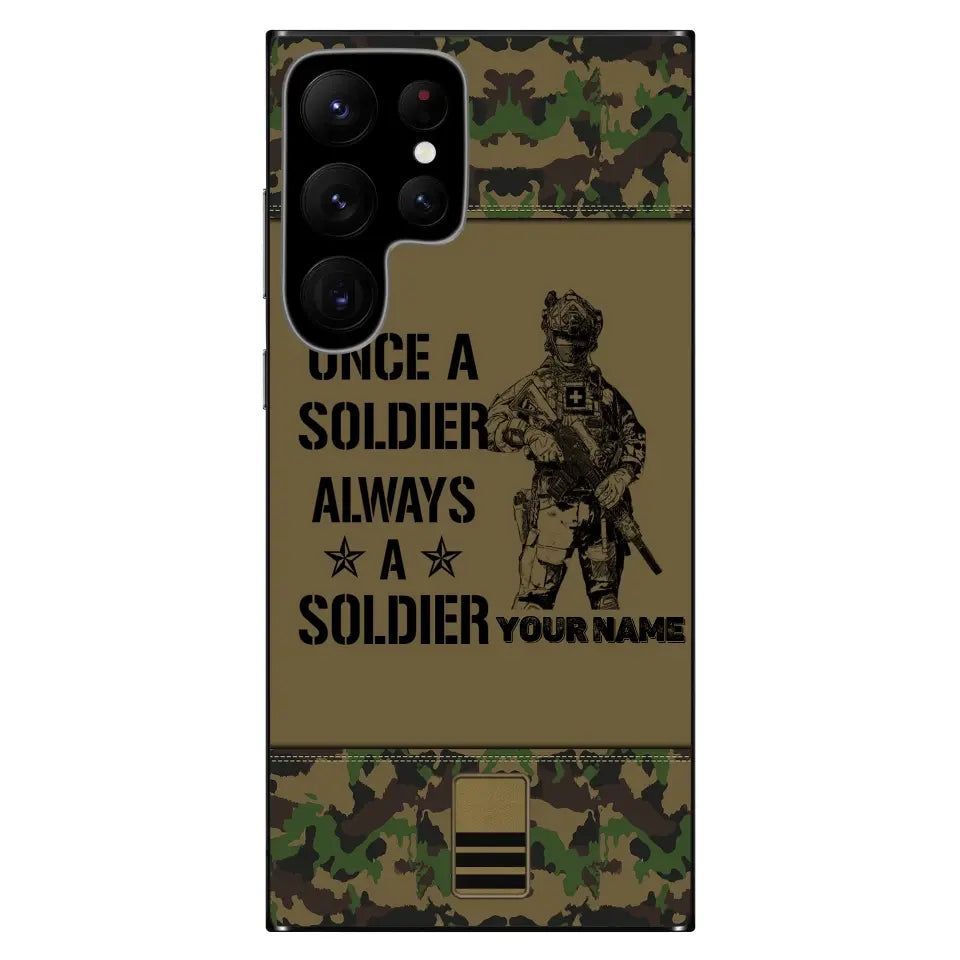 Personalized Swiss Soldier/Veterans Phone Case Printed - 3005230001-D04