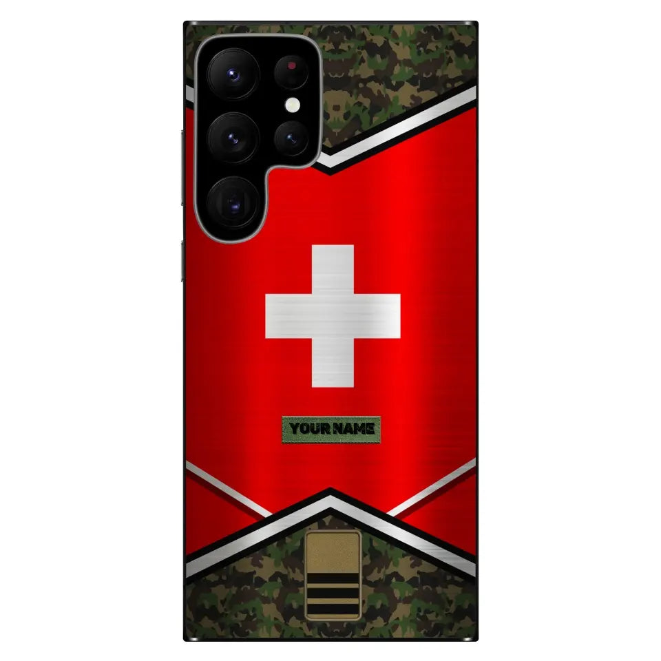 Personalized Swiss Soldier/Veterans Phone Case Printed - 3005230002-D04