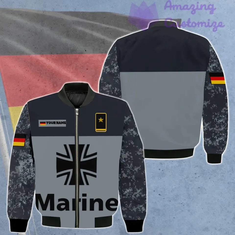 Veste de bombardier personnalisée avec camouflage soldat/vétéran allemand avec nom et grade, imprimée en 3D - 0606230002