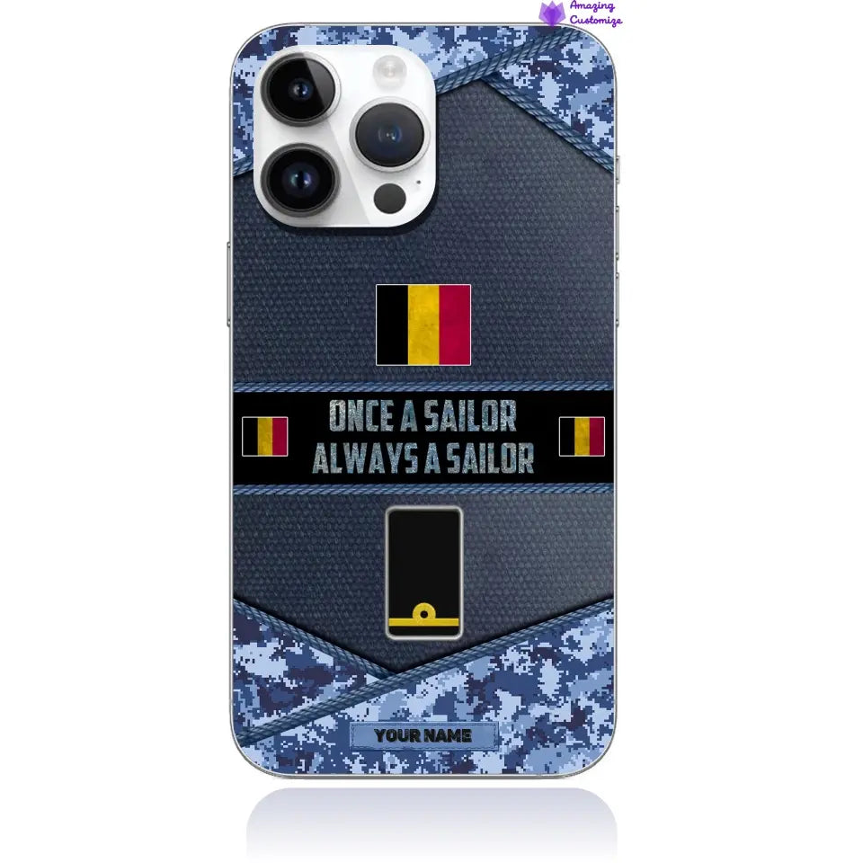 Personalized Belgium Soldier/Veterans With Rank And Name Phone Case Printed - 2506230001