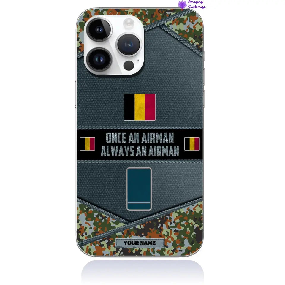 Personalized Belgium Soldier/Veterans With Rank And Name Phone Case Printed - 2506230001