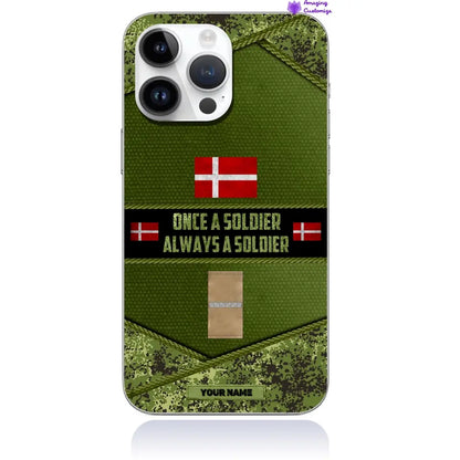 Personalized Denmark Soldier/Veterans With Rank And Name Phone Case Printed - 16876512