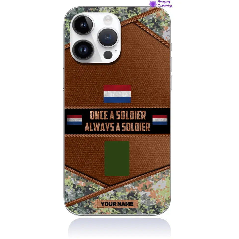 Personalized Netherlands Soldier/Veterans With Rank And Name Phone Case Printed - 2506230001