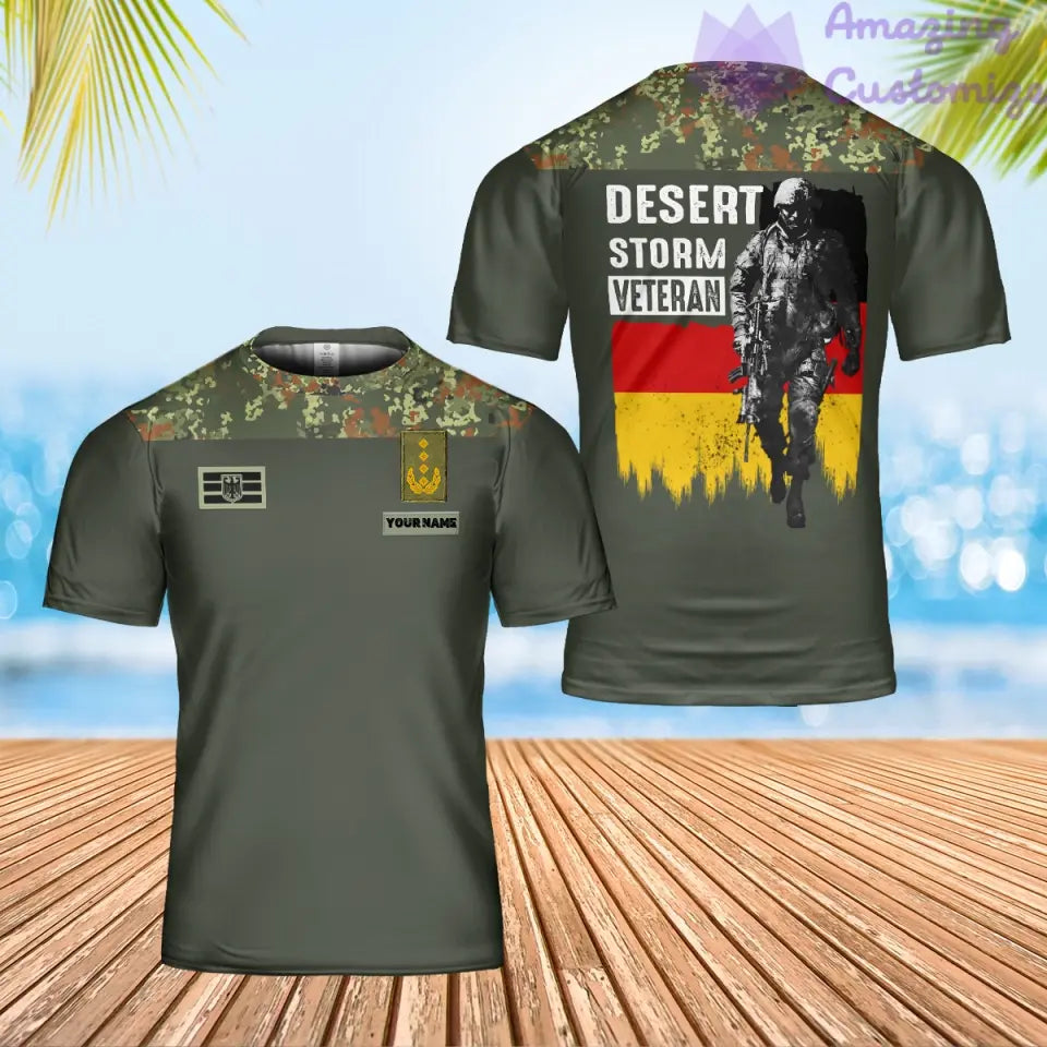 Personalized German Soldier/ Veteran Camo With Name And Rank POLO 3D Printed - 1606230001