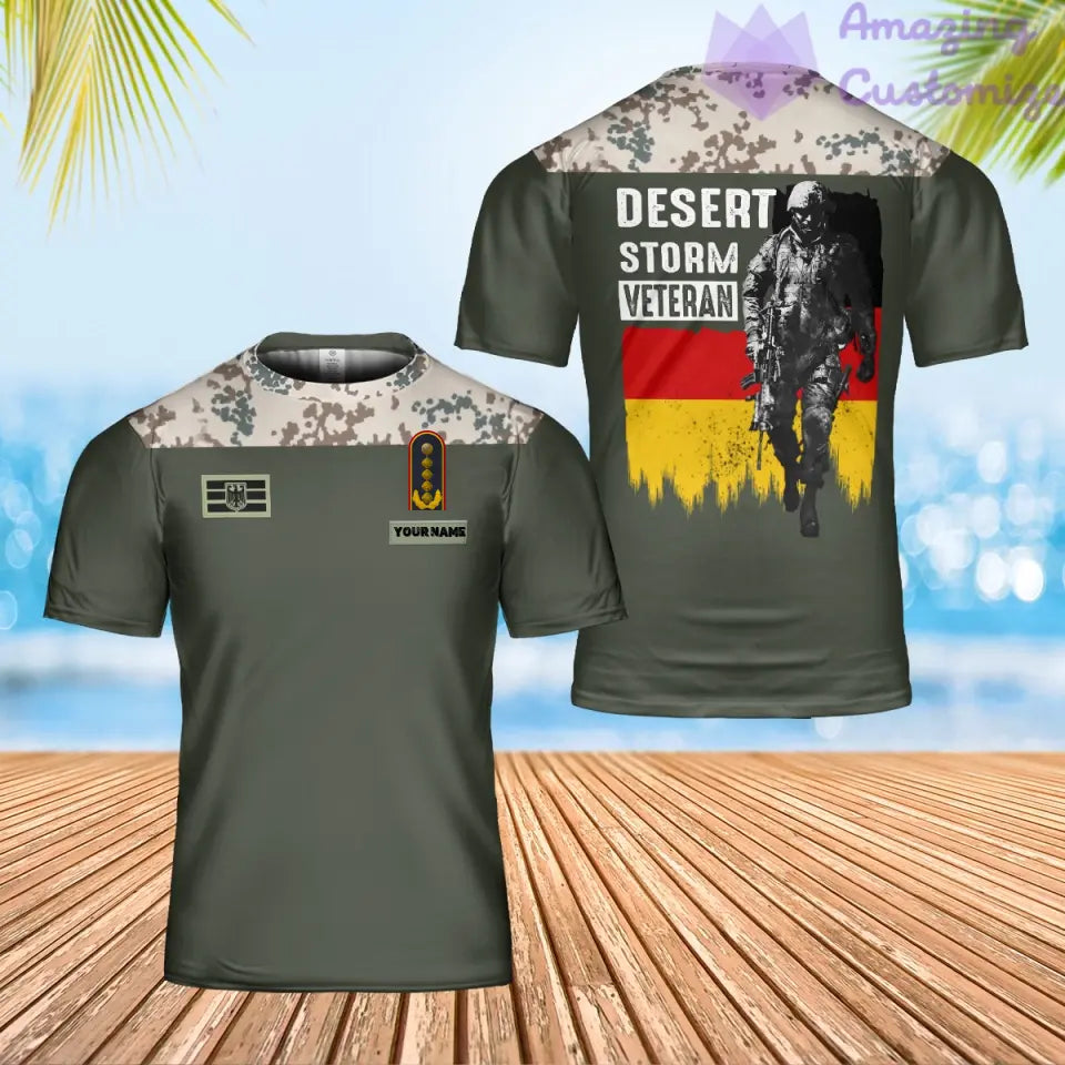 Personalized German Soldier/ Veteran Camo With Name And Rank POLO 3D Printed - 1606230001