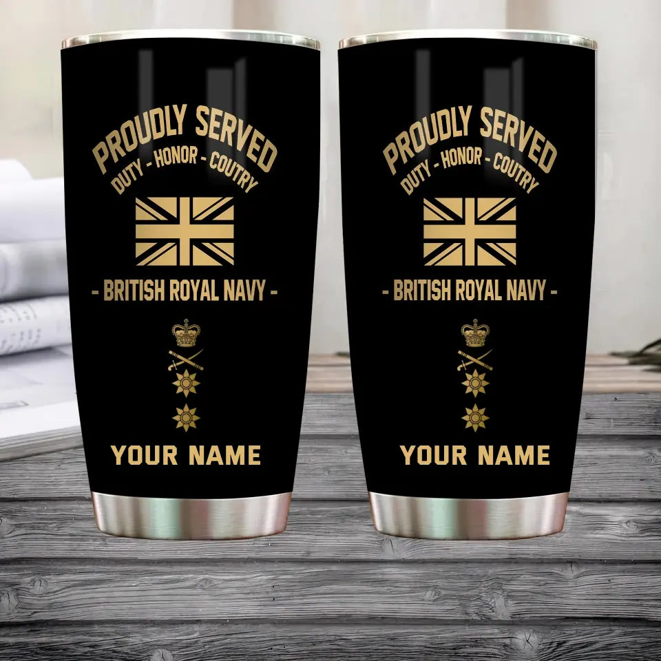 Personalized UK Veteran/ Soldier With Rank And Name Camo Tumbler All Over Printed - 1706832016