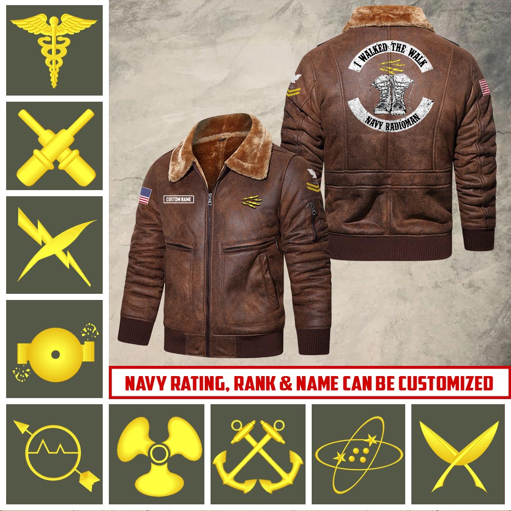 US Military - Navy Rating - Leather Jacket For Veterans