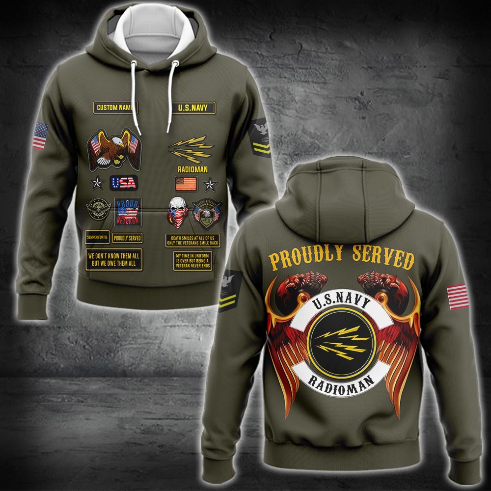 US Military – Navy Rating All Over Print Hoodie