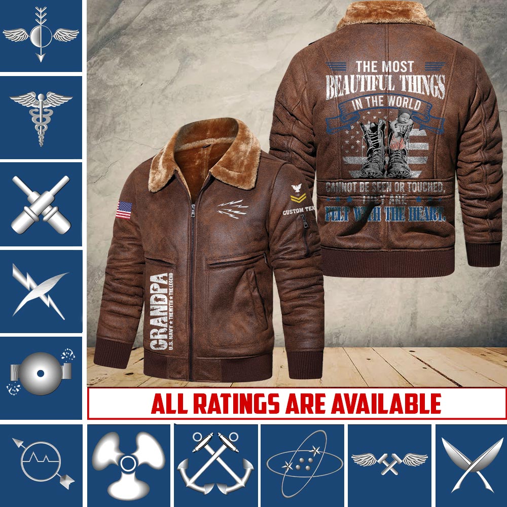 US Military - Navy Rating - Leather Jacket For Veterans