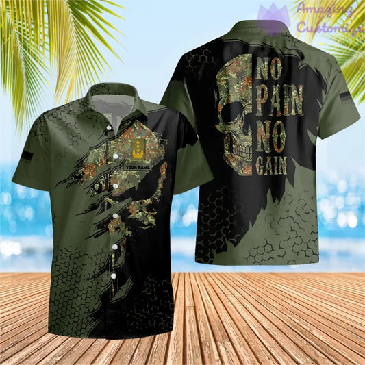 Personalized Germany Soldier/ Veteran Camo With Name And Rank Hawaii Shirt 3D Printed - 2106230002