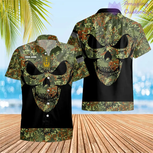 Personalized Germany Soldier/ Veteran Camo With Name And Rank Hawaii Shirt 3D Printed - 2106230004