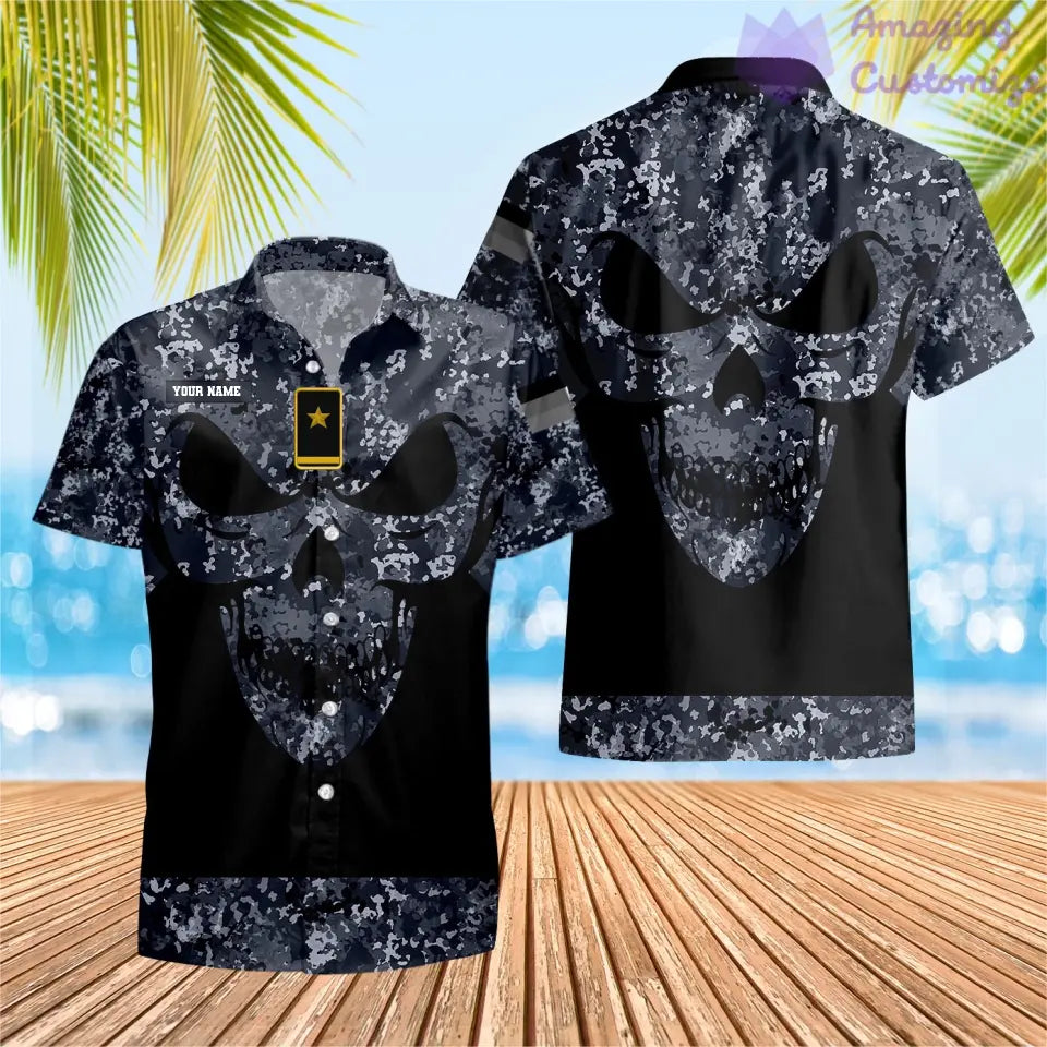 Personalized Germany Soldier/ Veteran Camo With Name And Rank Hawaii Shirt 3D Printed - 1687305603