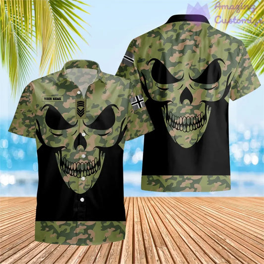 Personalized Norway Soldier/ Veteran Camo With Name And Rank Hawaii Shirt 3D Printed - 2106230001